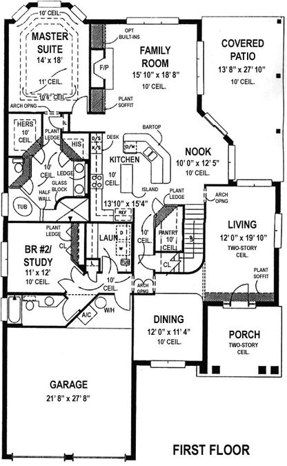 first floor master bedroom house plans