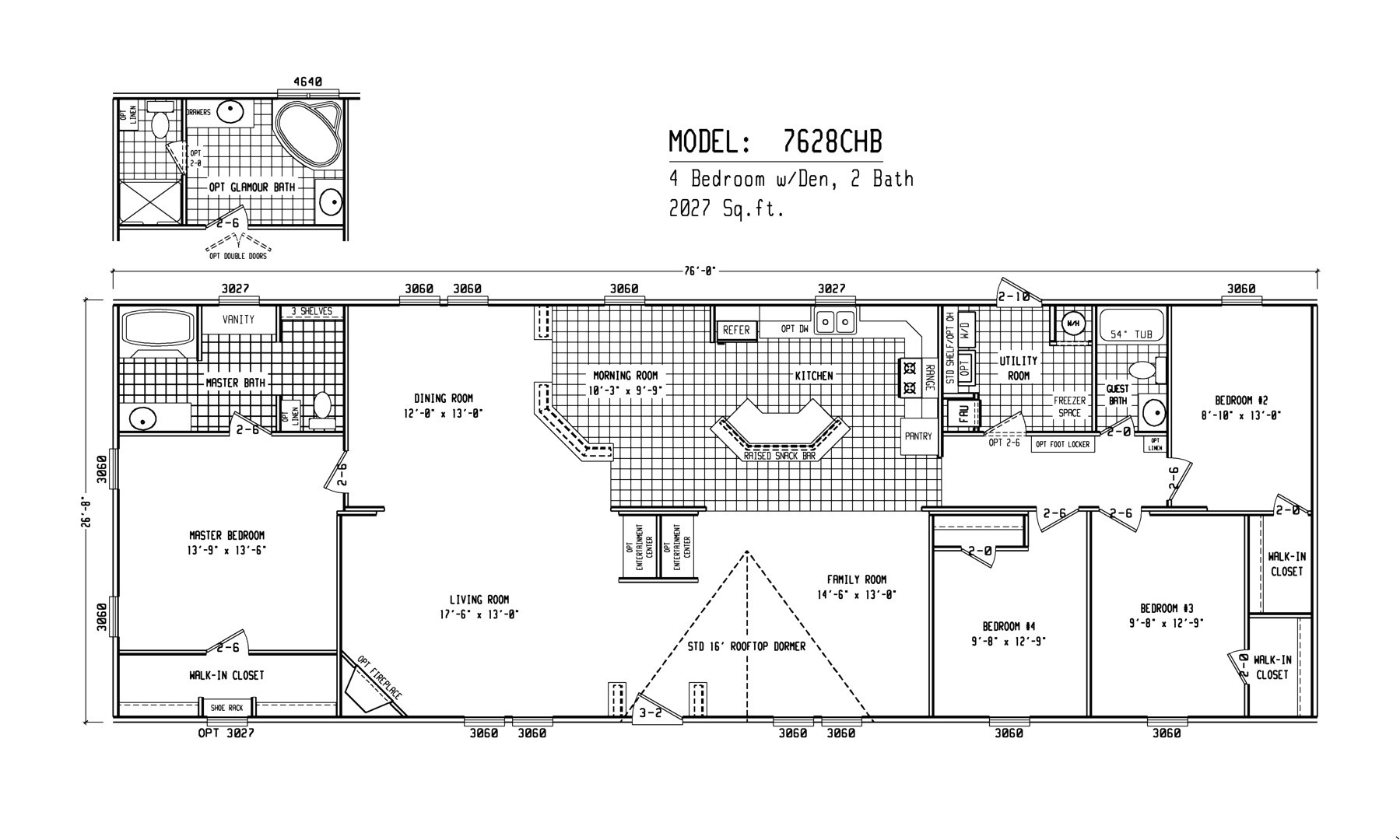 5 bedroom double wide floor plans