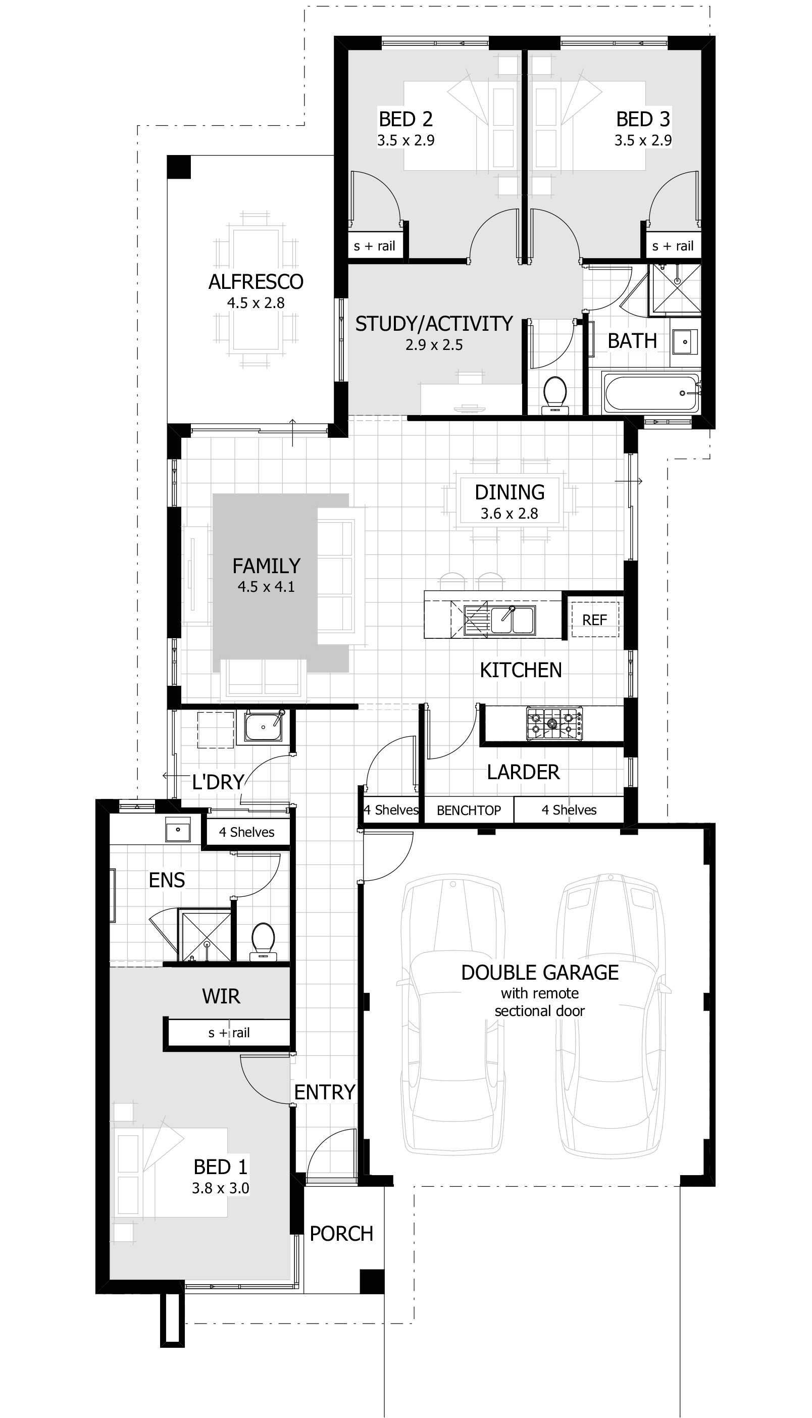 3 bedroom home designs plans