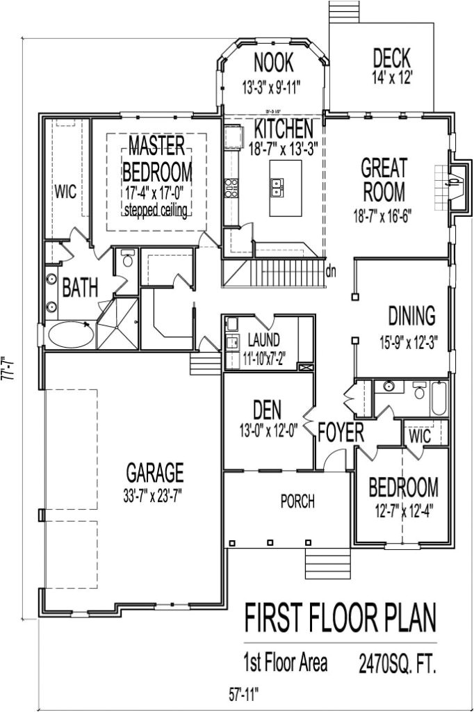 one story ranch house plans with basement