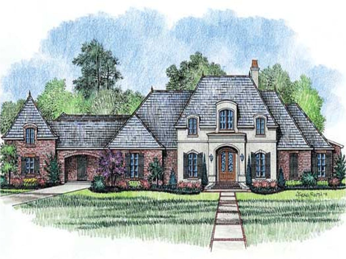 one story french country house plans