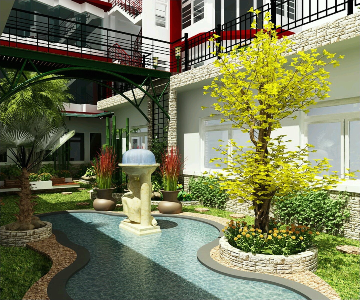 modern luxury homes beautiful garden