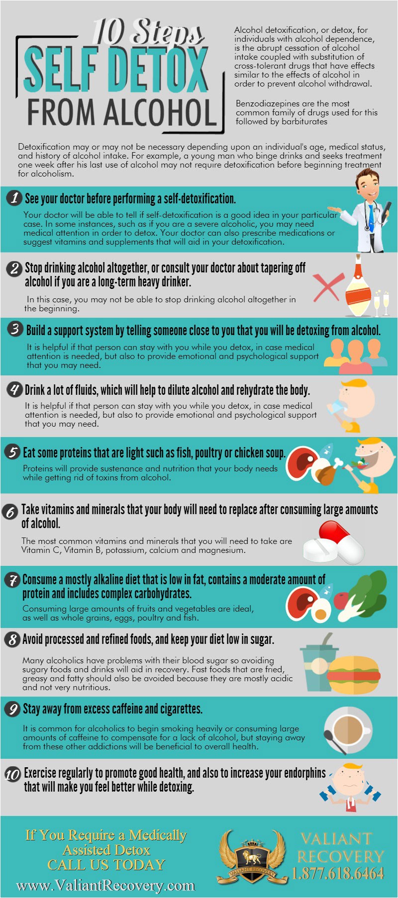 10 steps self detox from alcohol