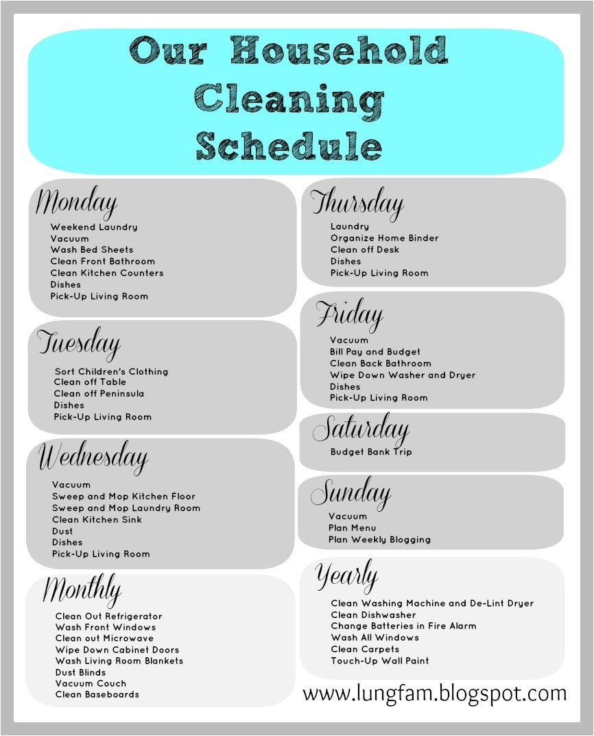 house cleaning and free printable