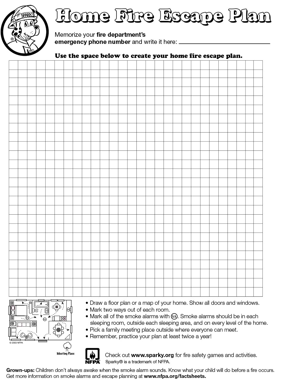 make your own home fire escape plan