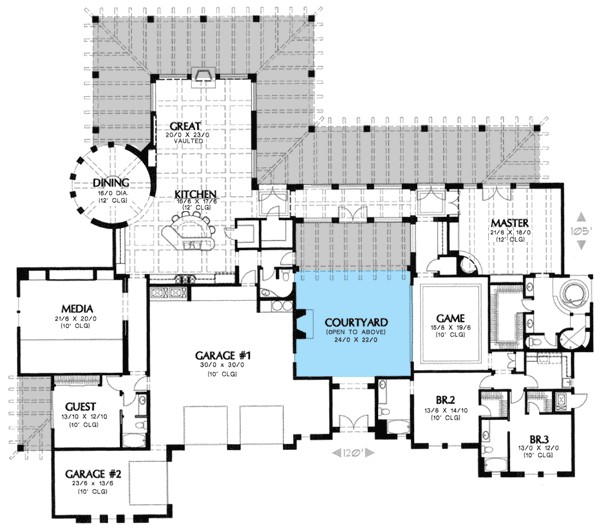 Home Plans with Courtyard In Center Plan W16314md Unique Courtyard Home Plan E