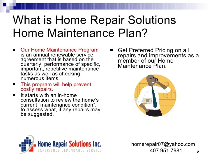 home maintenance plan