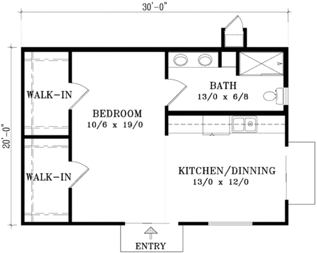20 x 30 plot 600 square feet home plan