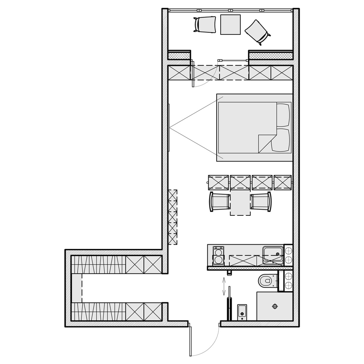3 beautiful homes under 500 square feet floor plans included