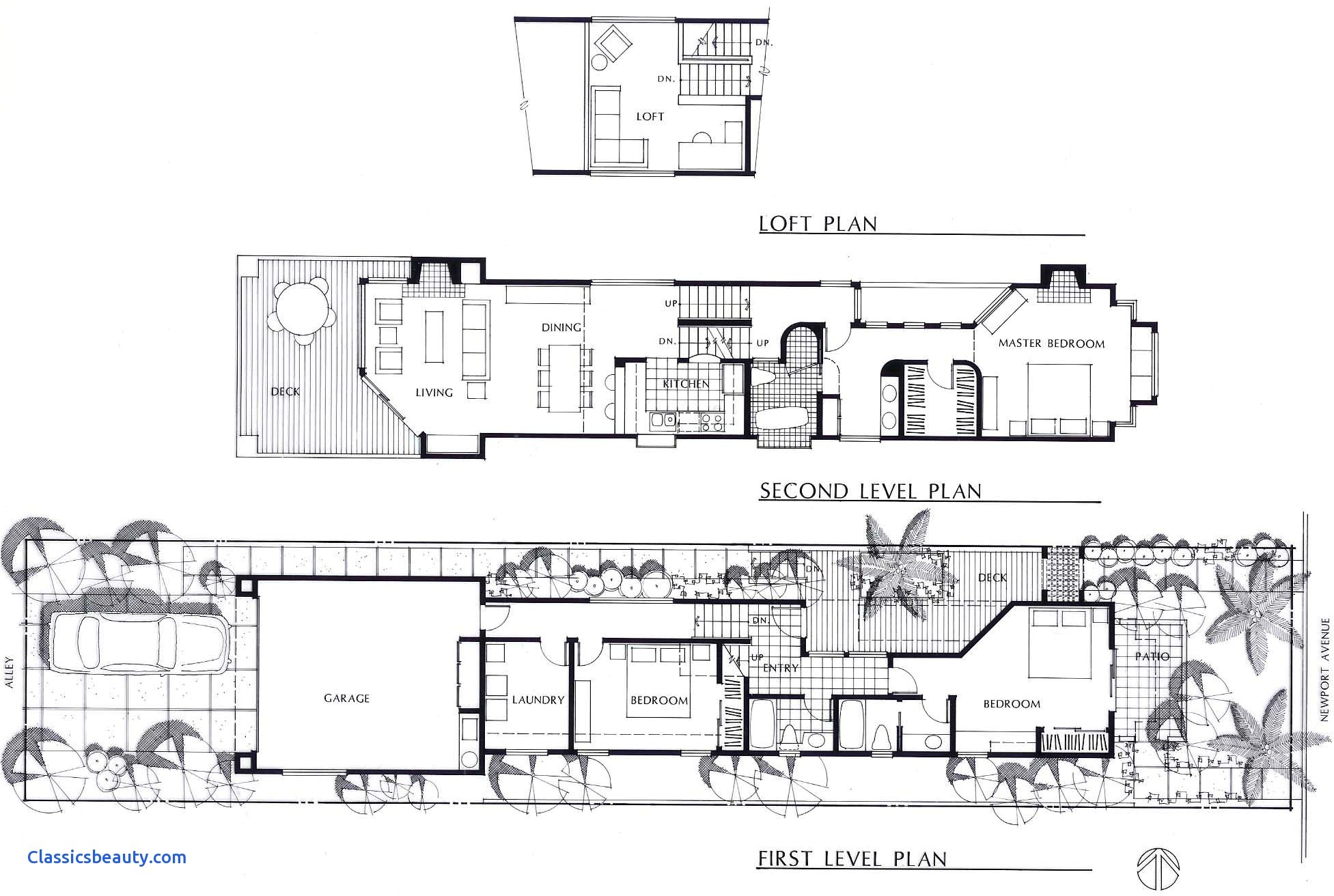 wide shallow lot house plans