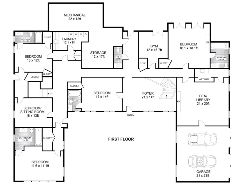 rectangle shaped house plans