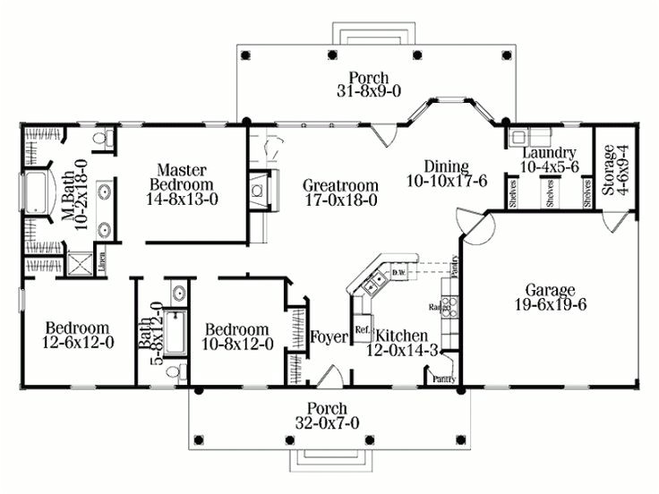 rectangle shaped house plans