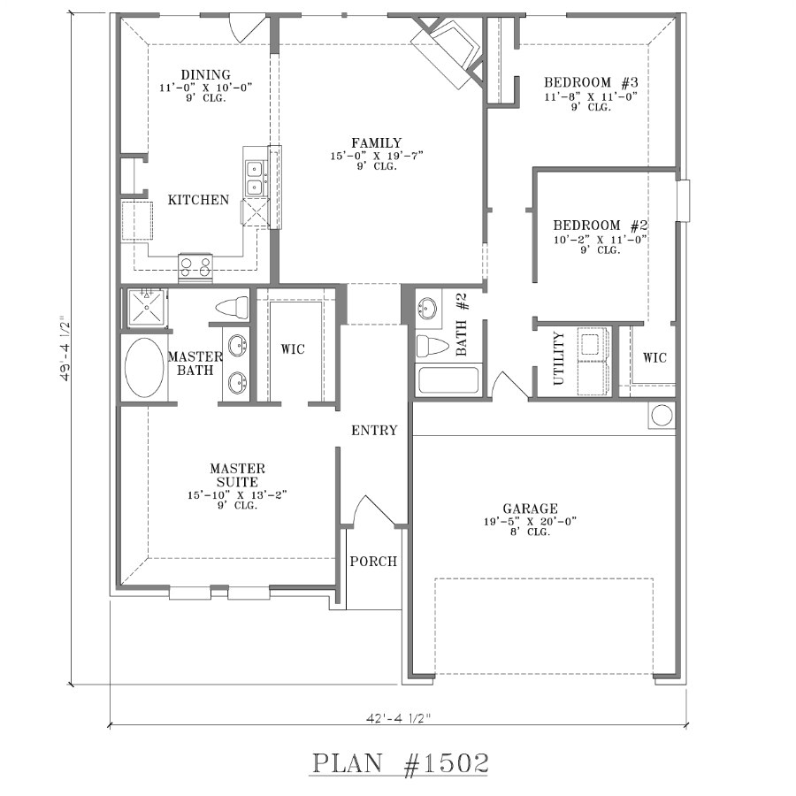 3 bedroom 2 bath floor plans