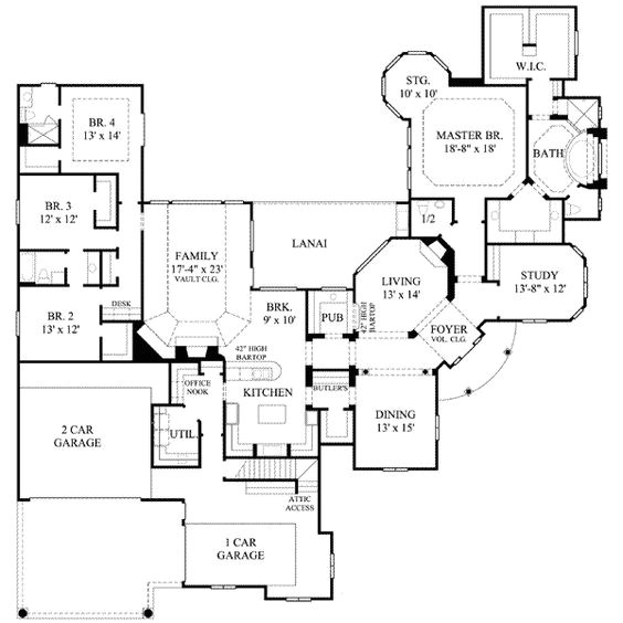 House Plans with Separate Kitchen