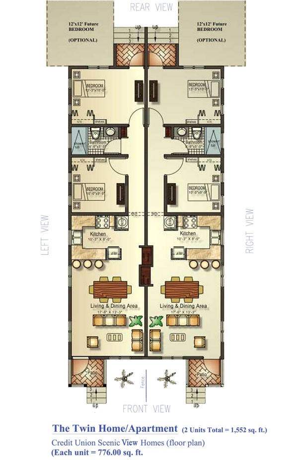twin home floor plans