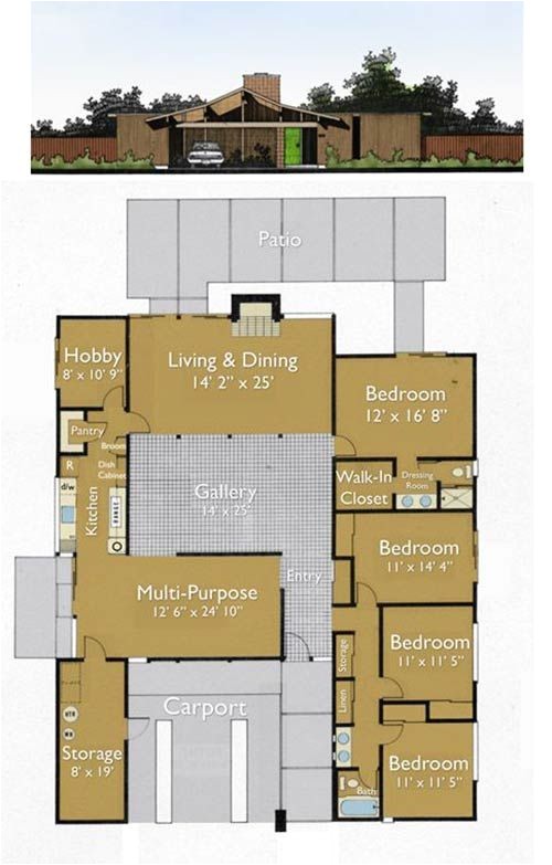 Joseph Eichler Home Plans Plougonver