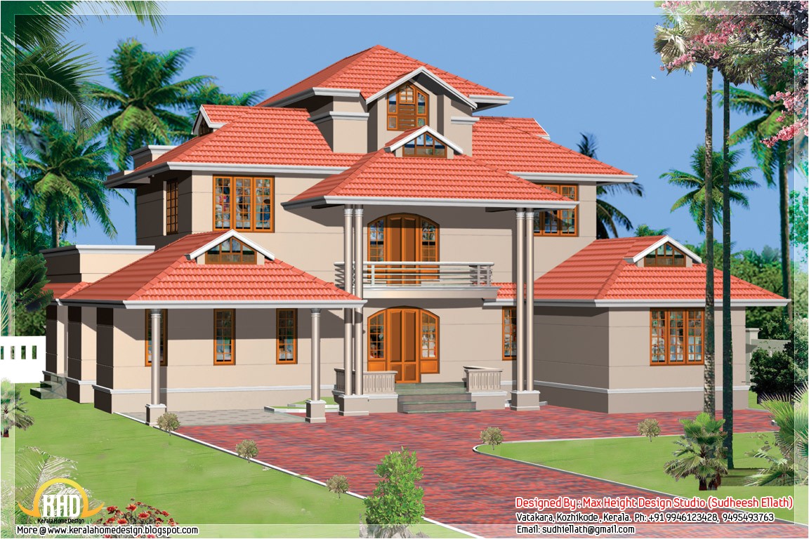 kerala style beautiful 3d home designs