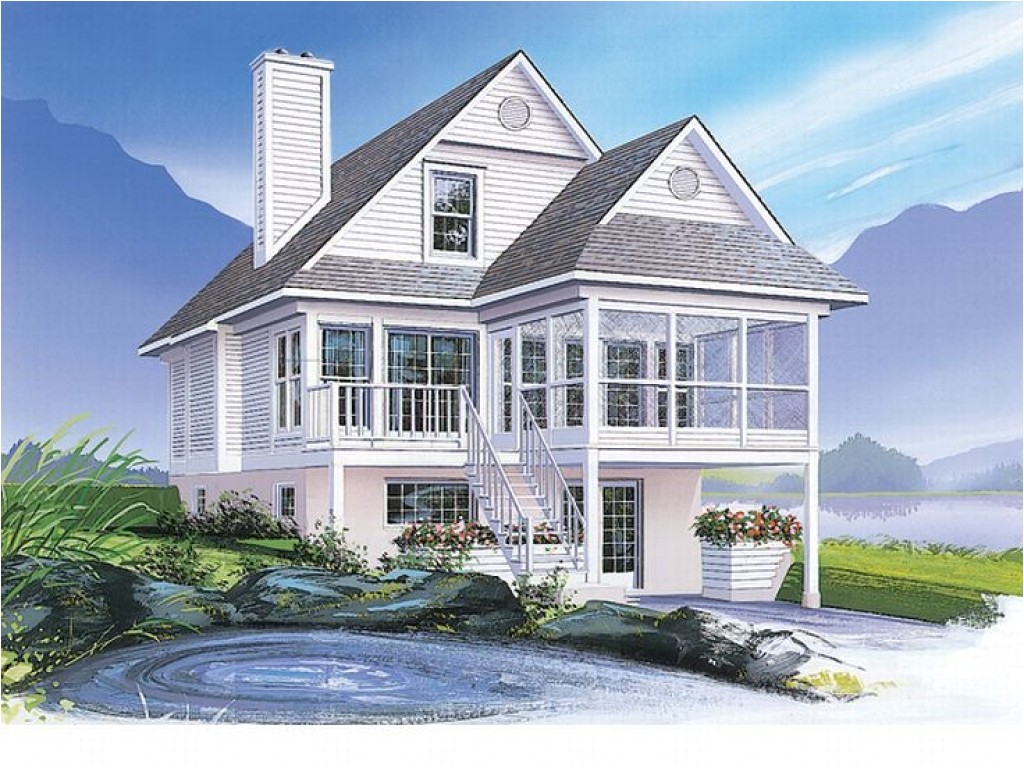 lakefront-home-plans-narrow-lot-plougonver