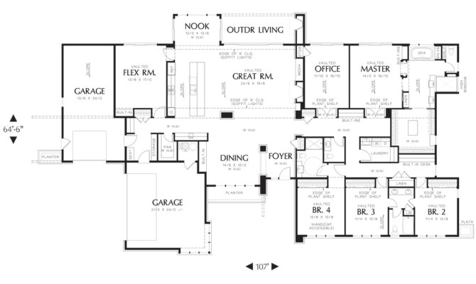 Large Ranch Style Home Plans Large Ranch House Plans Inspiration House Plans 64580