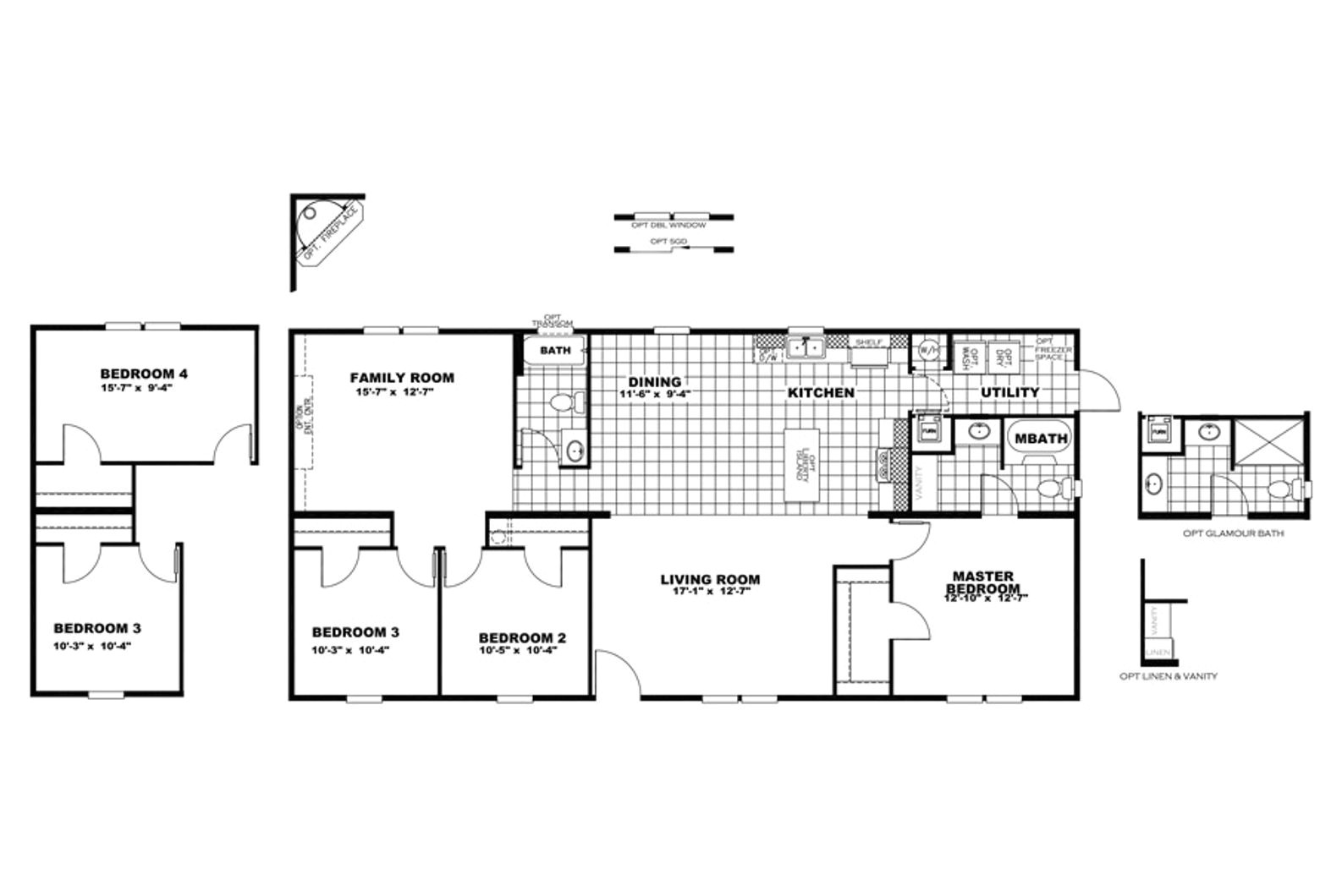 1999 liberty mobile home floor plans
