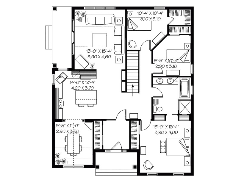 3 bedroom low cost house plans