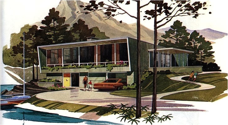 mid century modern house plans