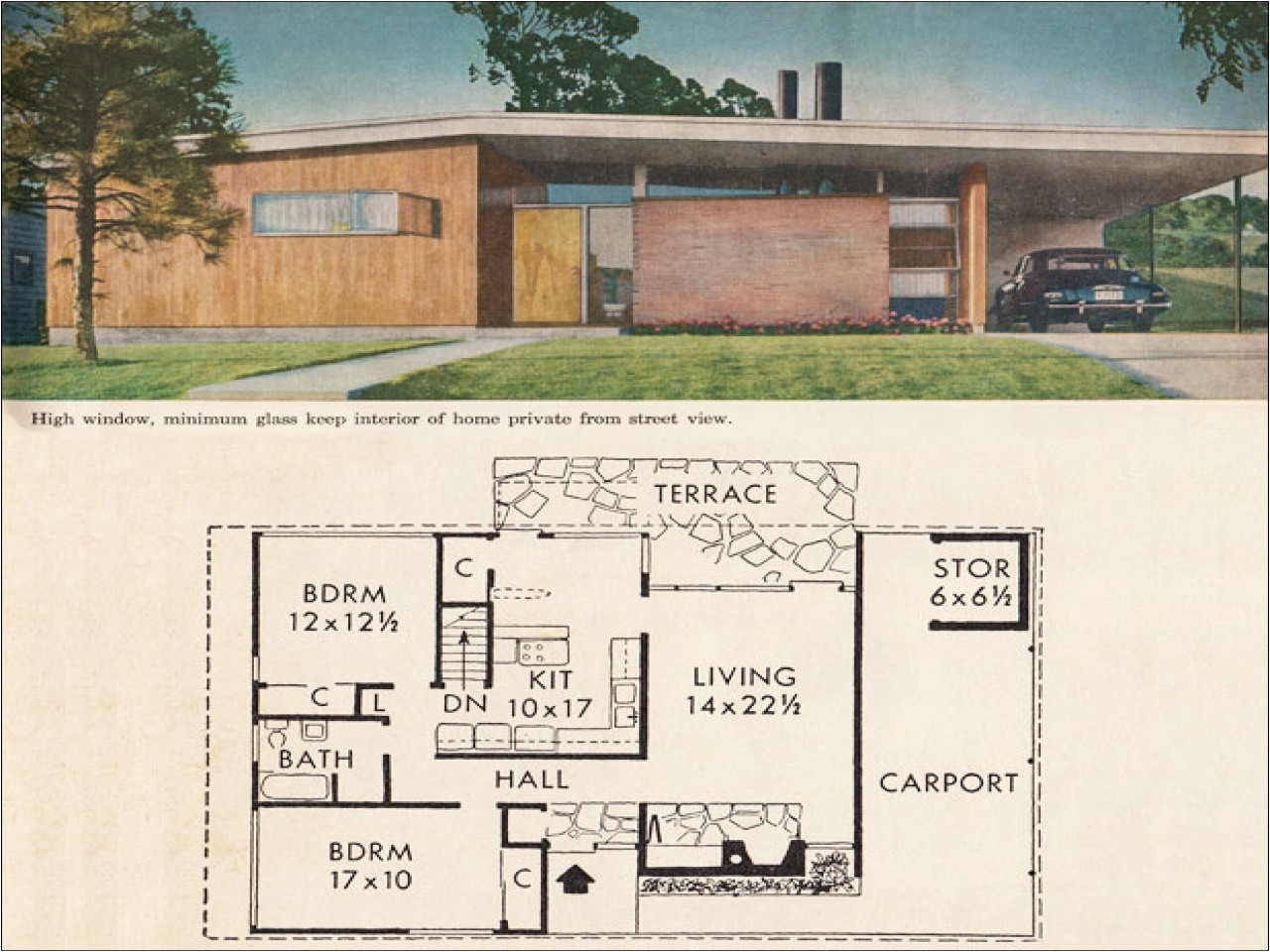 mid century modern house architecture