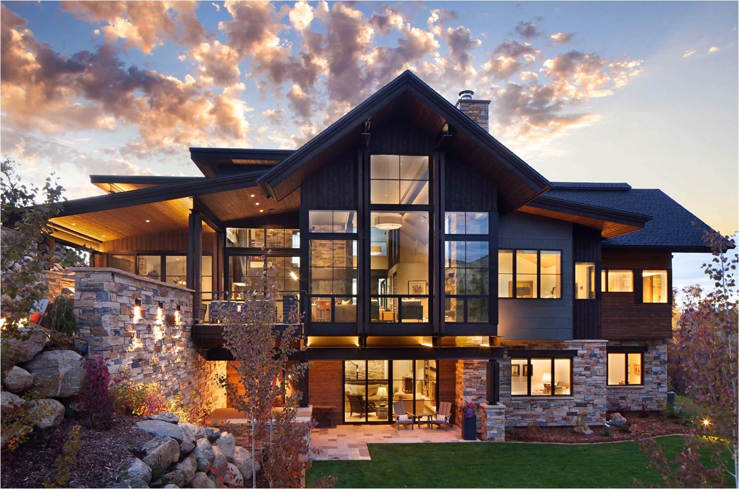 contemporary mountain home