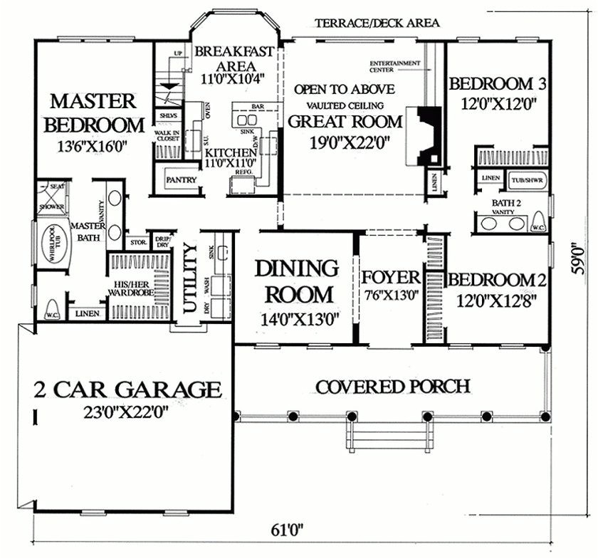 corner lot house plans with side load garage