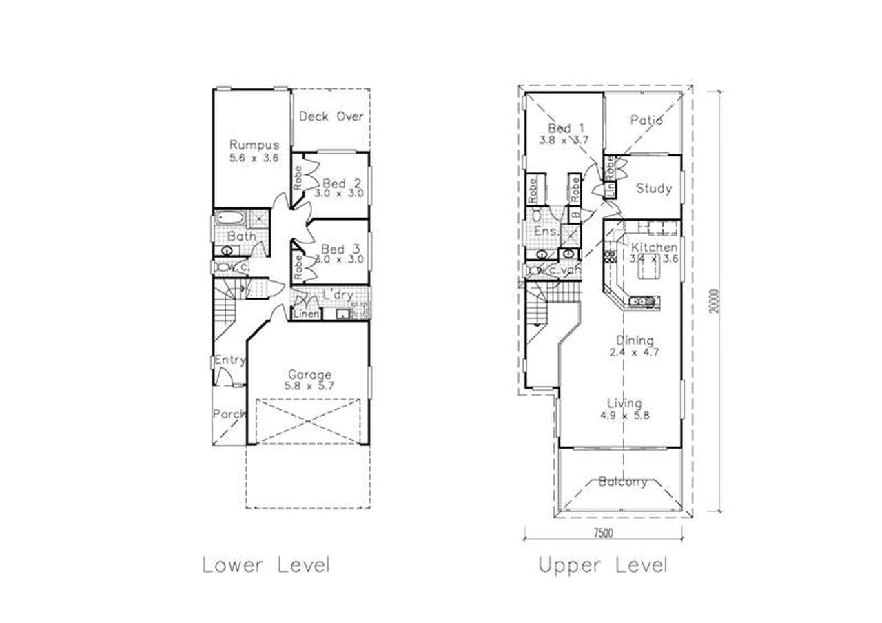 narrow modern house plans
