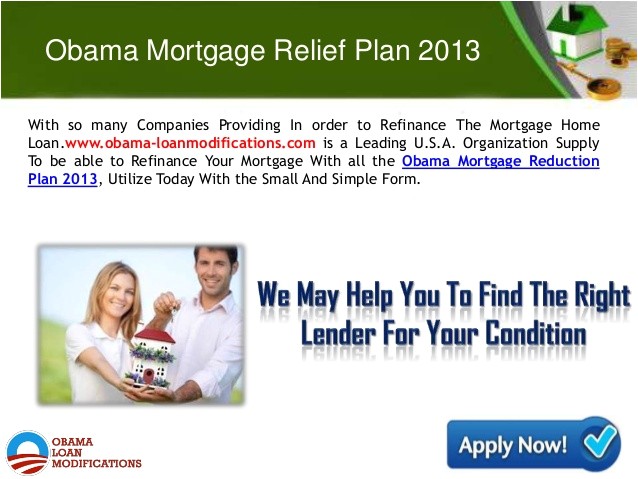 obama mortgage relief plan 2013 23937575