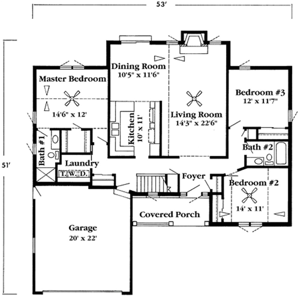 1000 square foot ranch house plans