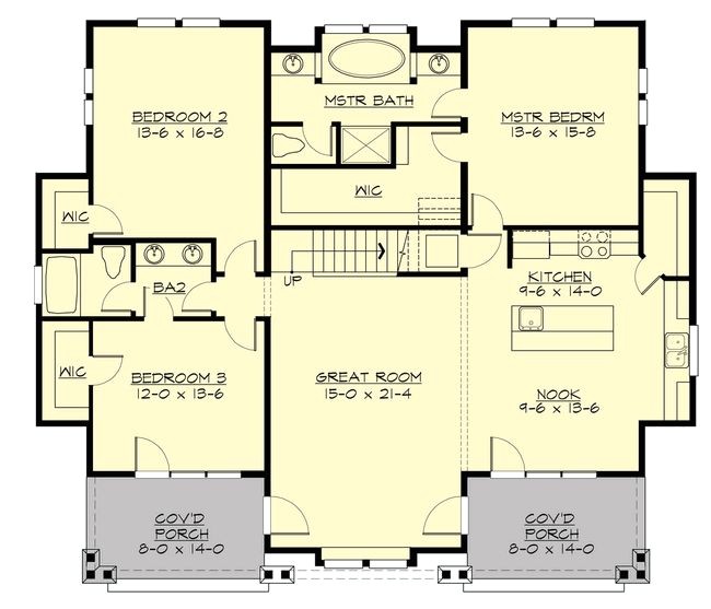 open floor house plans with no formal dining room
