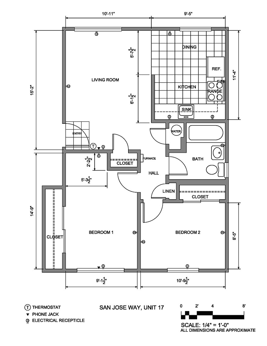 2 bedroom floor plans with dimensions