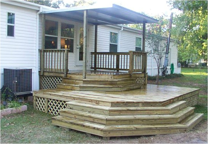 double wide mobile home porches
