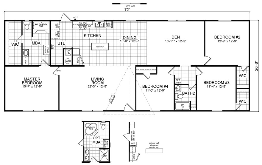 2000 redman mobile home floor plans