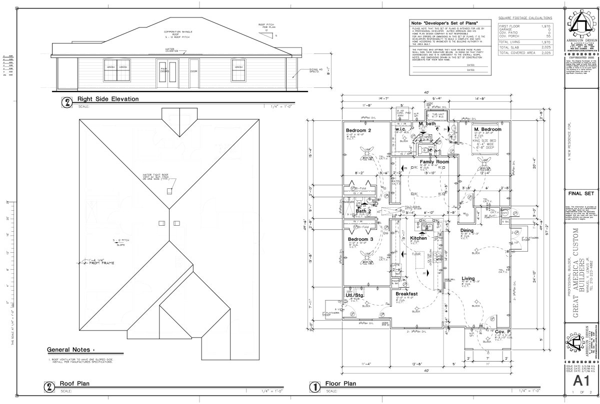 sample blueprint of a house