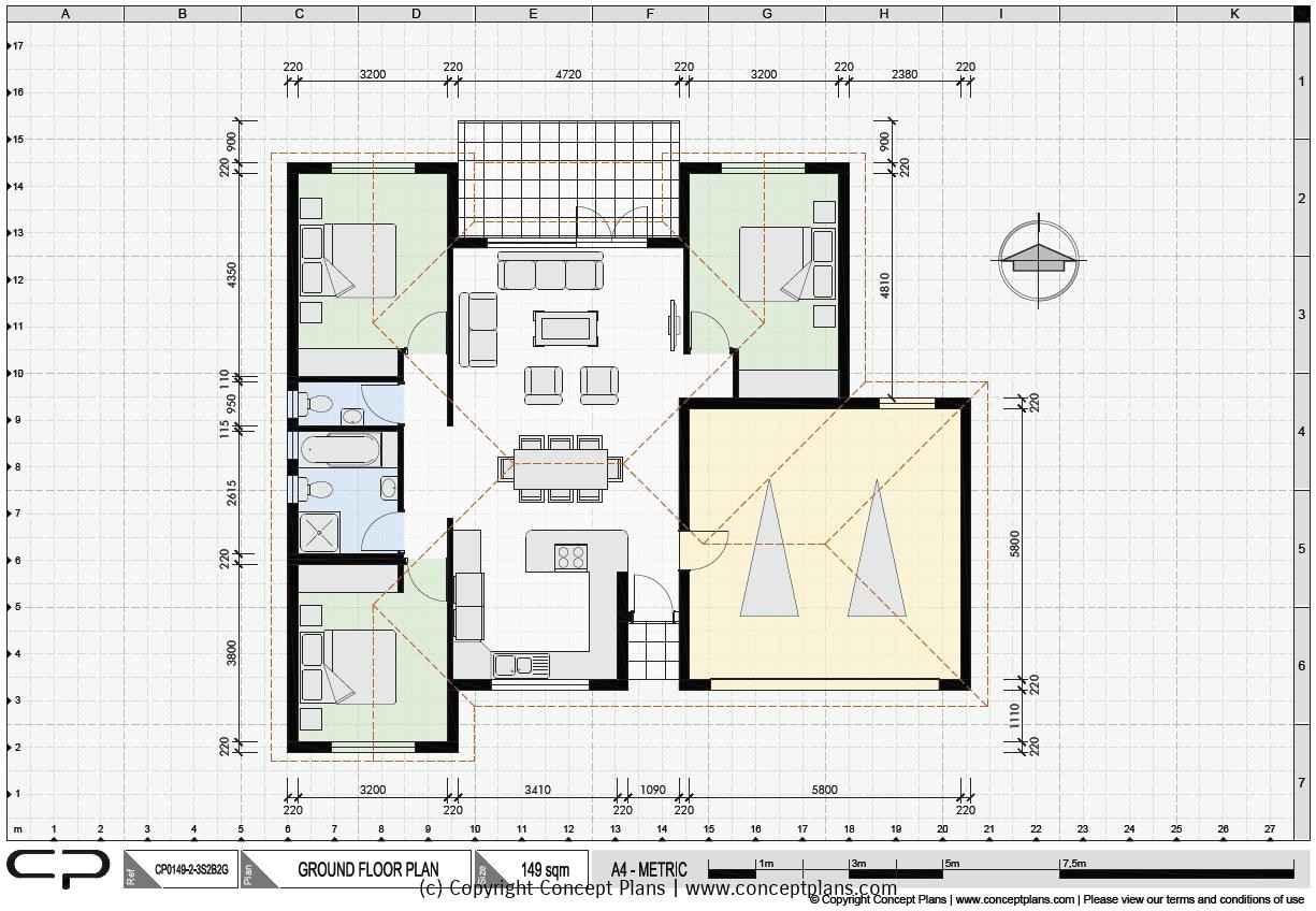 autocad house floor plan samples