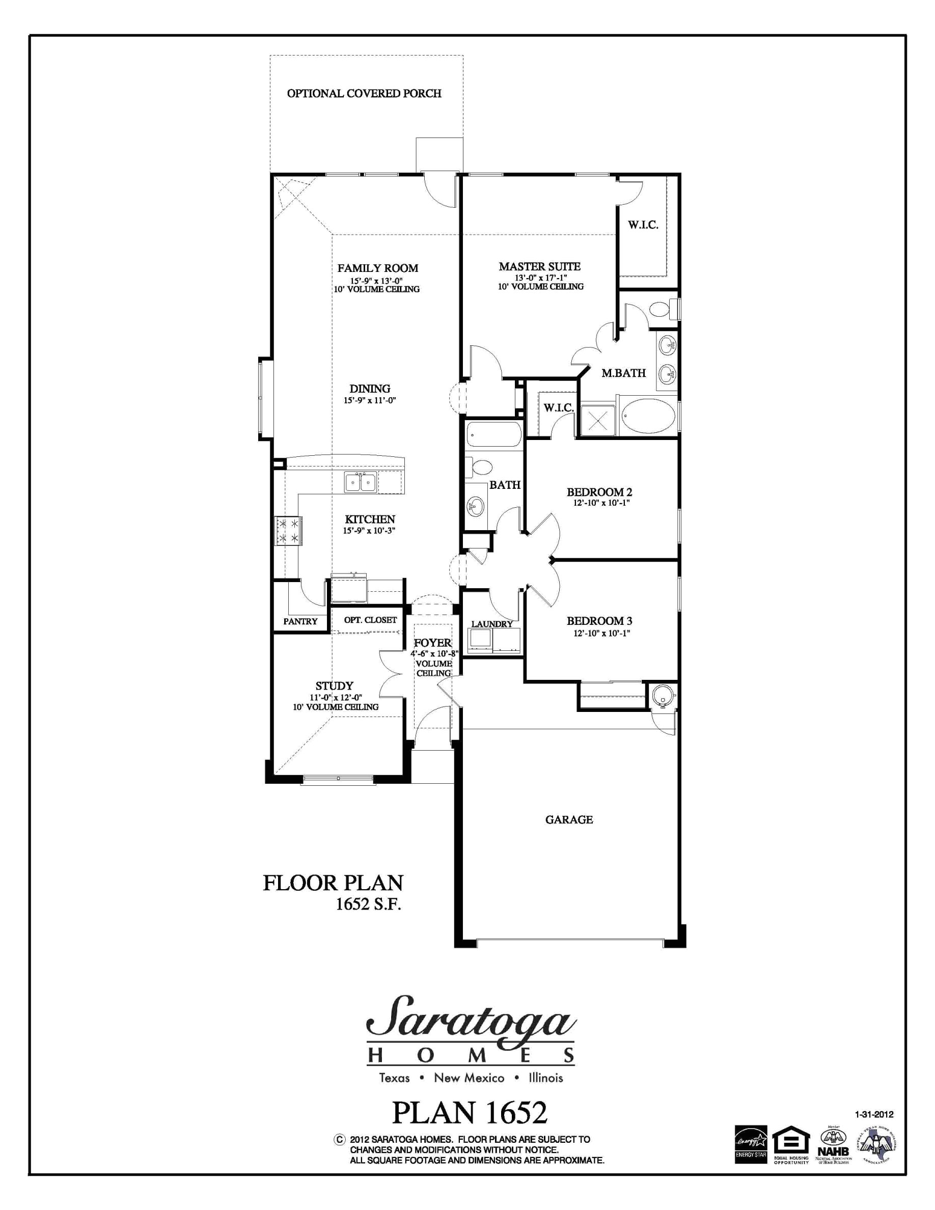 Saratoga Homes Floor Plans