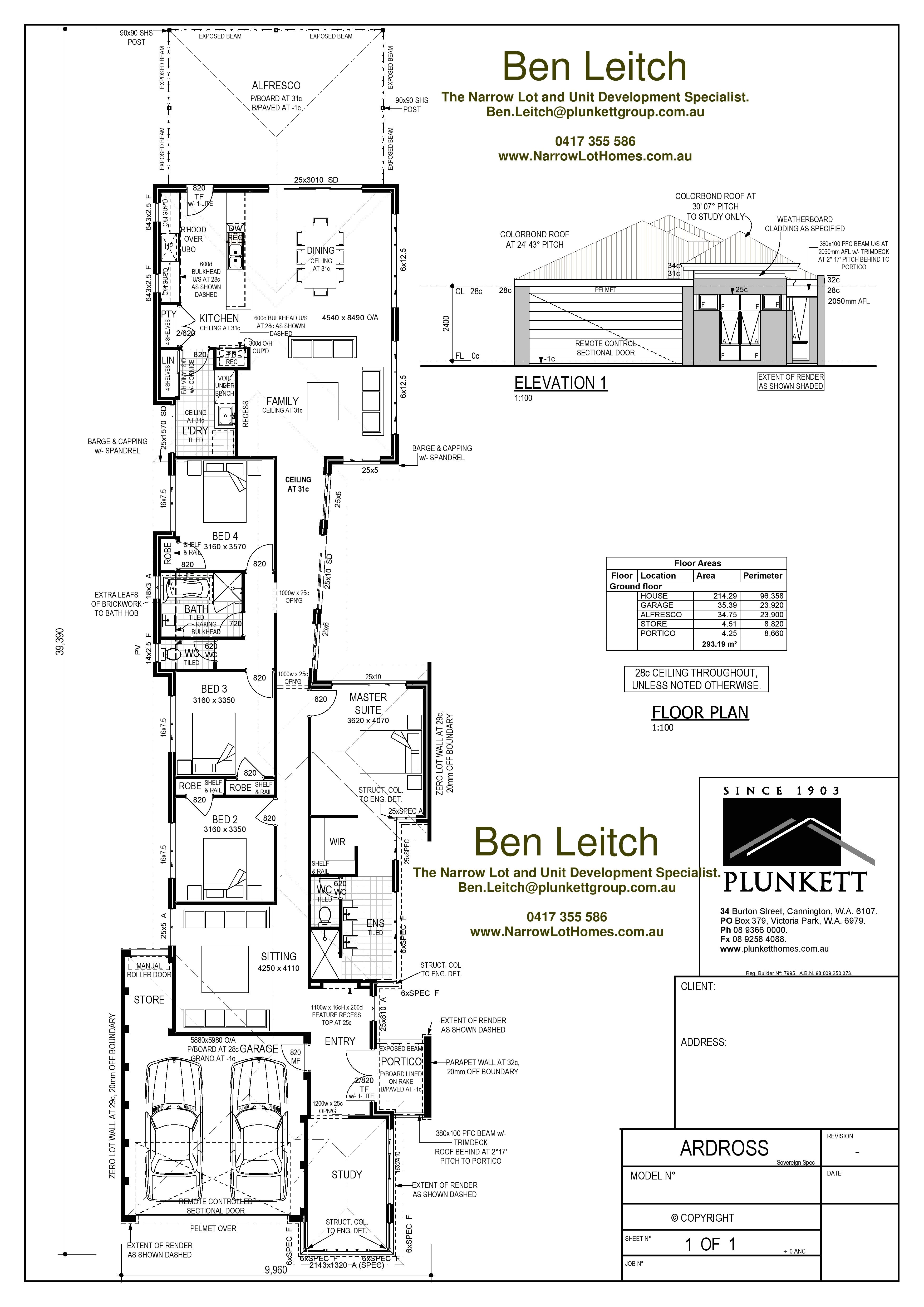 narrow lot house plans