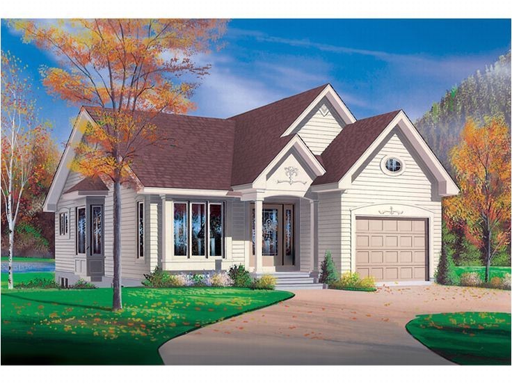 small cottage house plans with attached garage