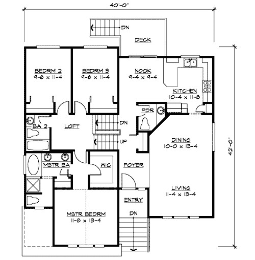 split level home plan for narrow lot 23444jd