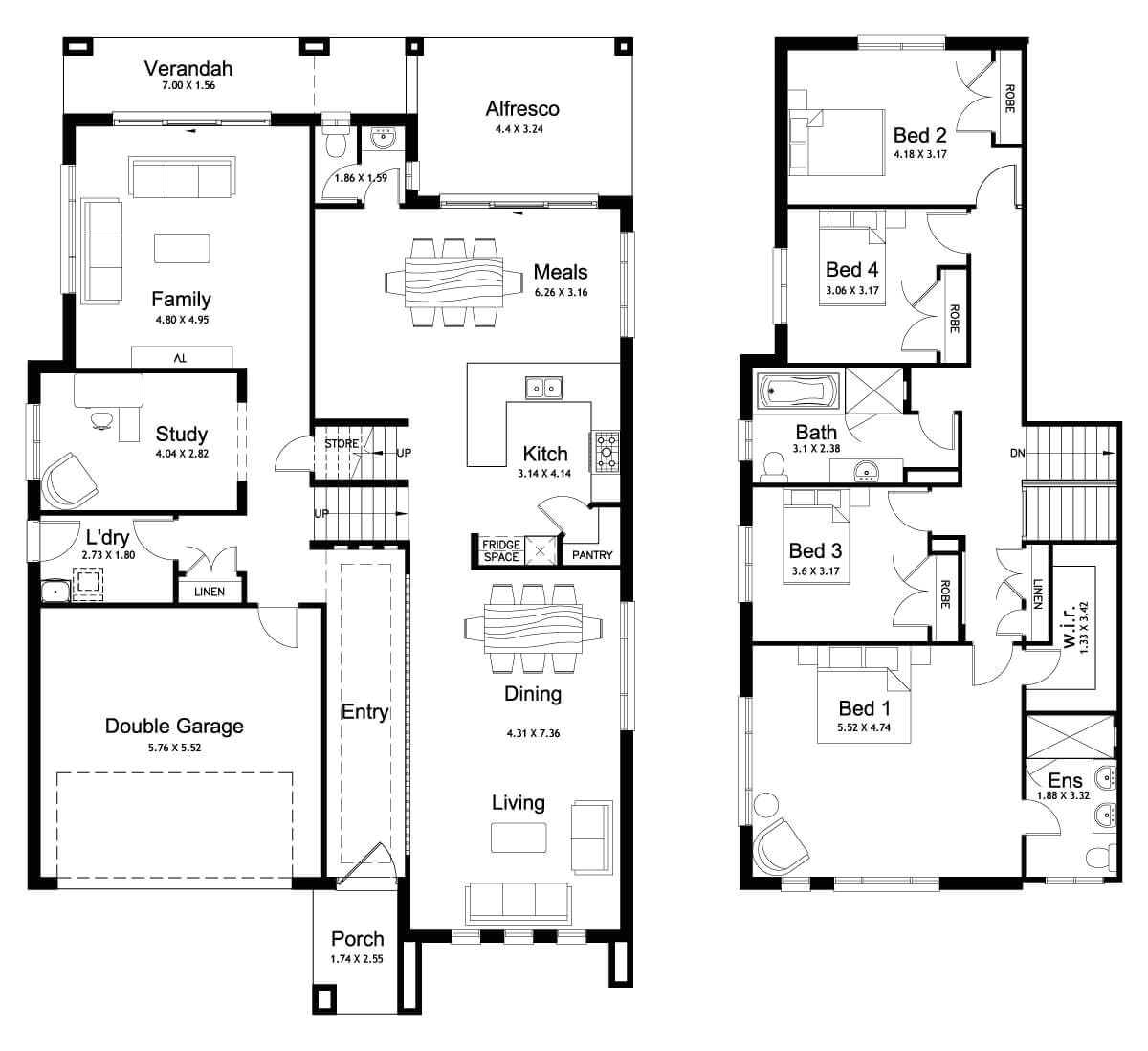floor plan friday split level 4 bedroom study