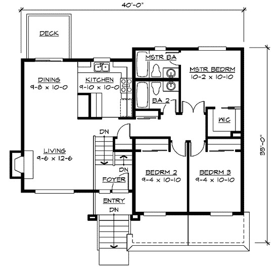split level home plan 23441jd