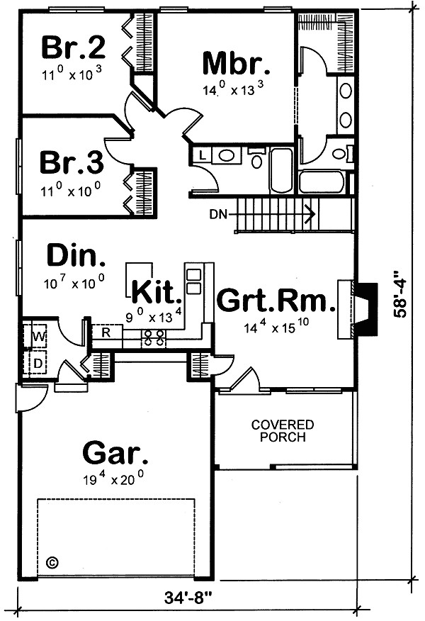 house plan 40829db