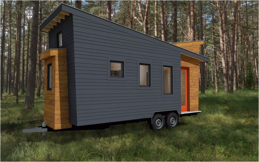 tiny house plans released for the model stem n leaf that offers a spacious floor plan and a modern exterior