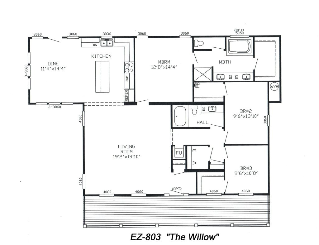 triple wide manufactured homes floor plans