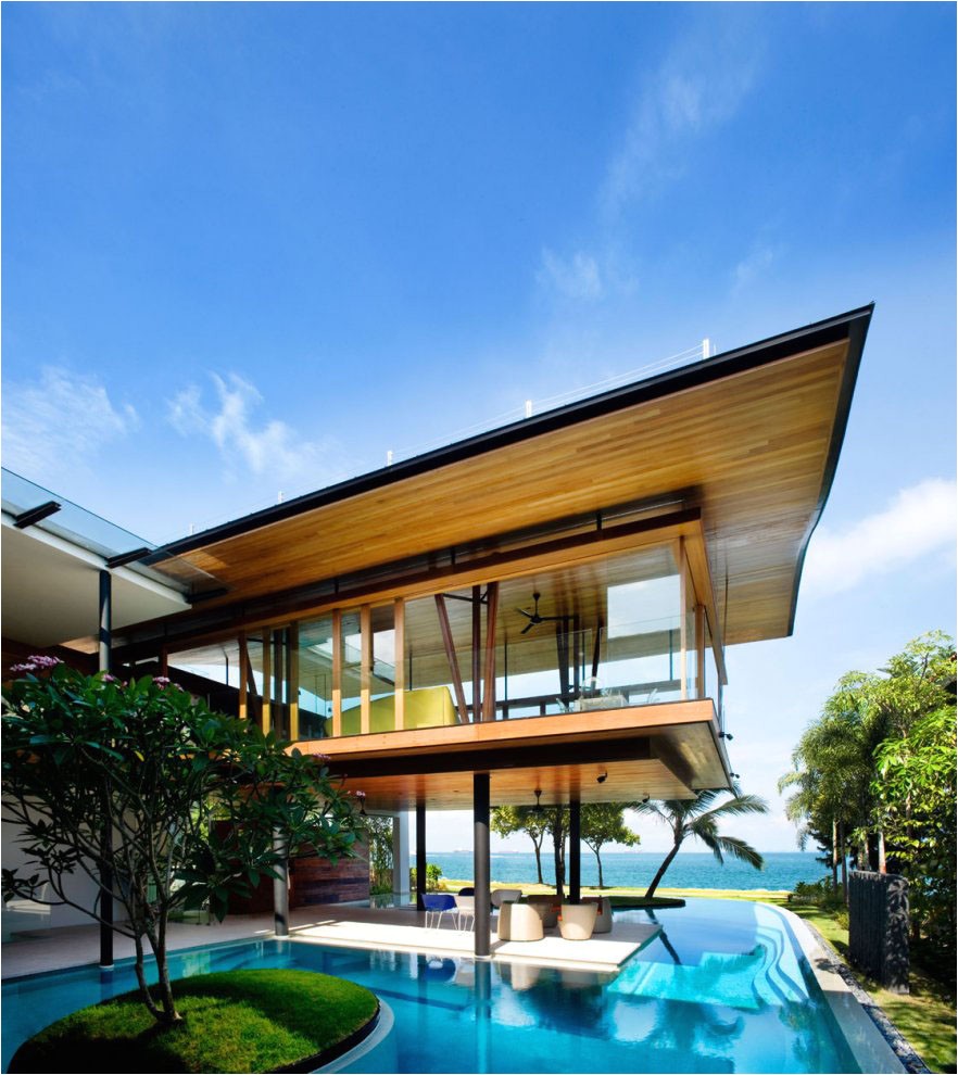 environmentally friendly modern tropical house in singapore