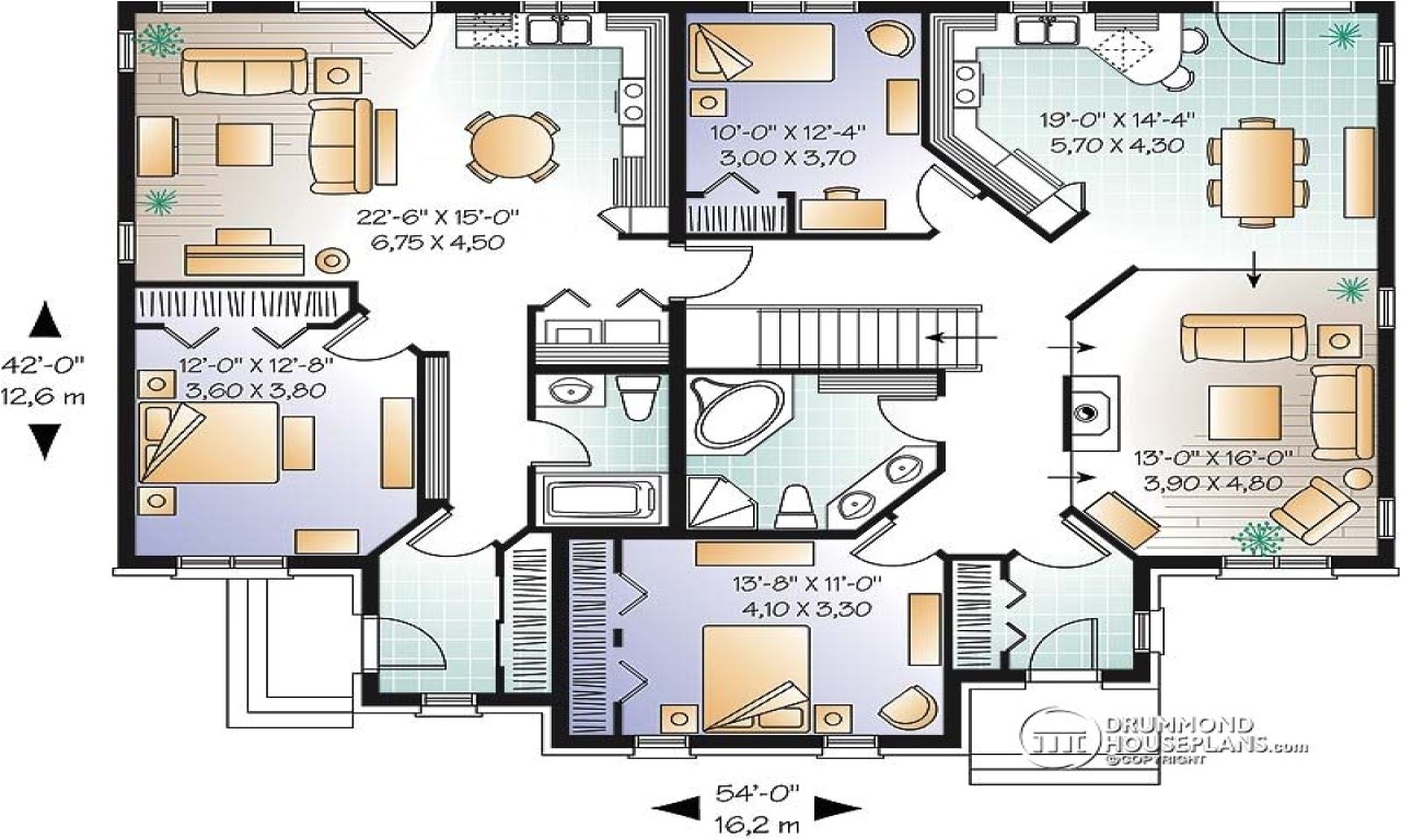 943769ab7915b0f8 multi family house plans triplex house plans