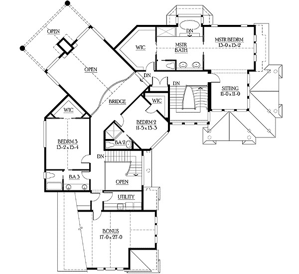 unique floor plan with central turret 23183jd